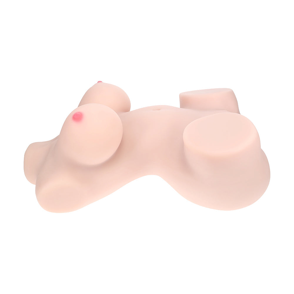 Xkin Bodyforms Aveline Luxe Dual Entry Vibrating Masturbator Beige