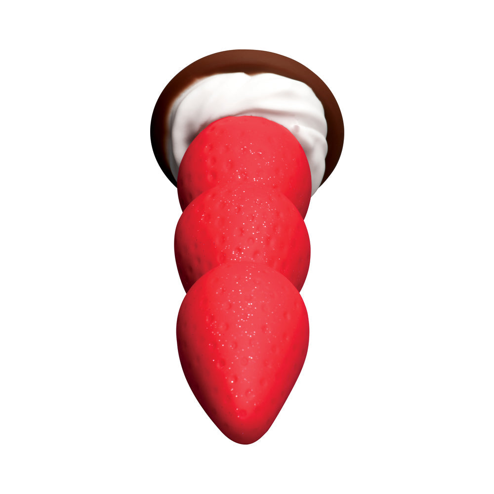 Simply Sweet Strawberry Sweet Cream Premium Silicone Dildo