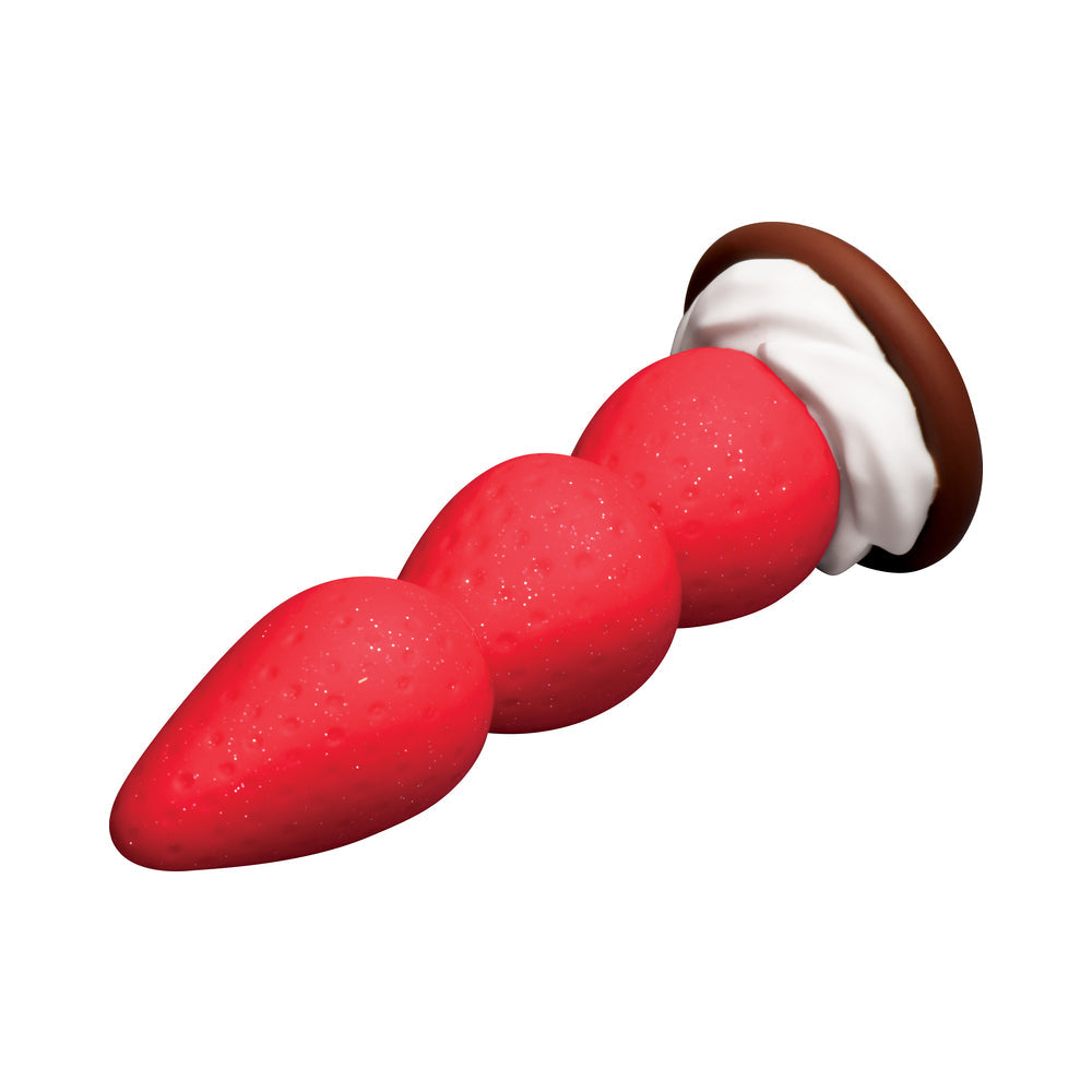 Simply Sweet Strawberry Sweet Cream Premium Silicone Dildo