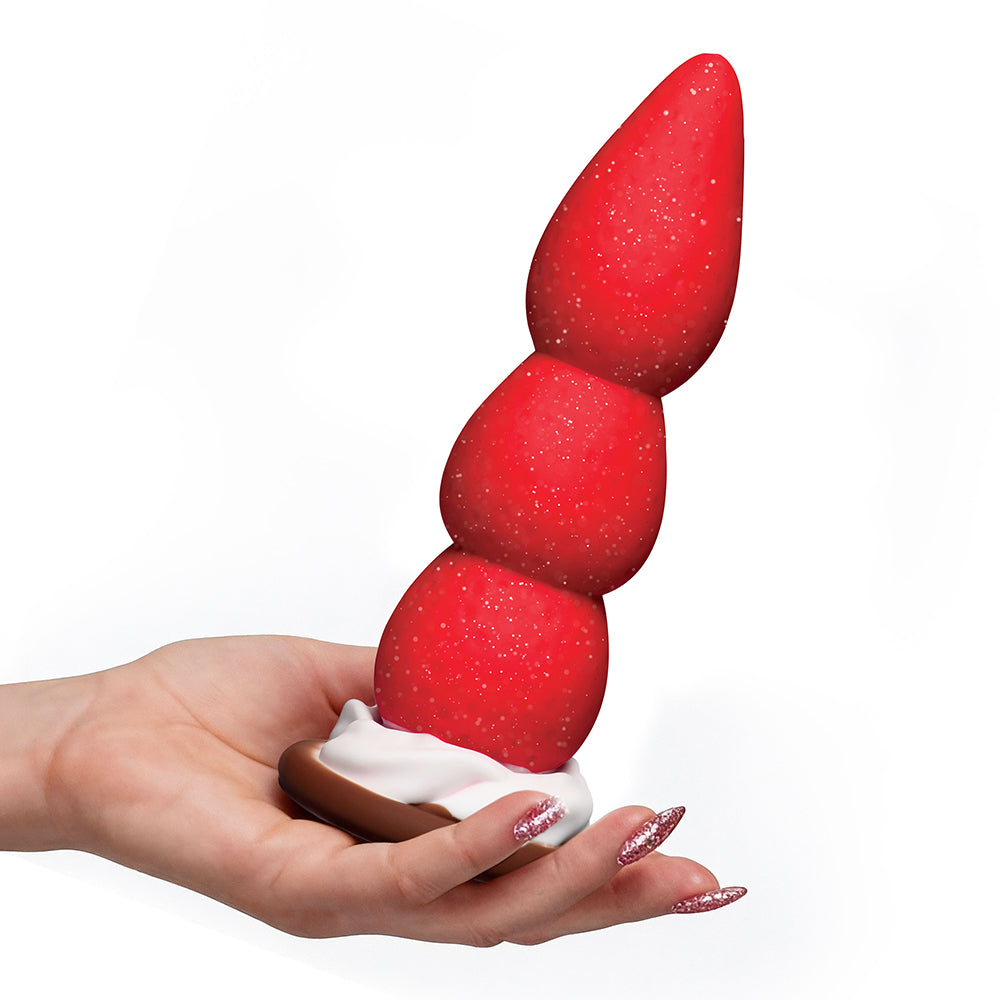 Simply Sweet Strawberry Sweet Cream Premium Silicone Dildo