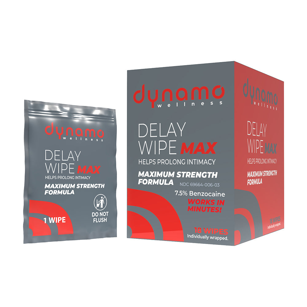Dynamo Wellness Maximum Strength Delay Wipe 7.5% - 18 Pack