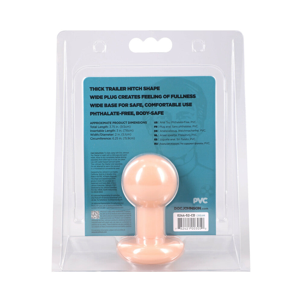 The Classic Round Butt Plug Cream Small