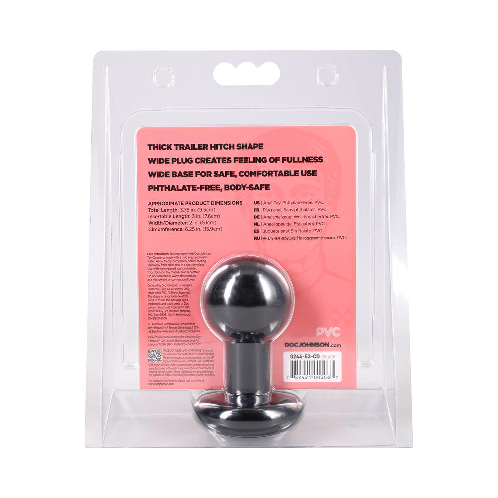 The Classic Round Butt Plug Black Small