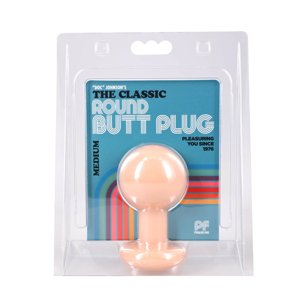 The Classic Round Butt Plug Cream Medium