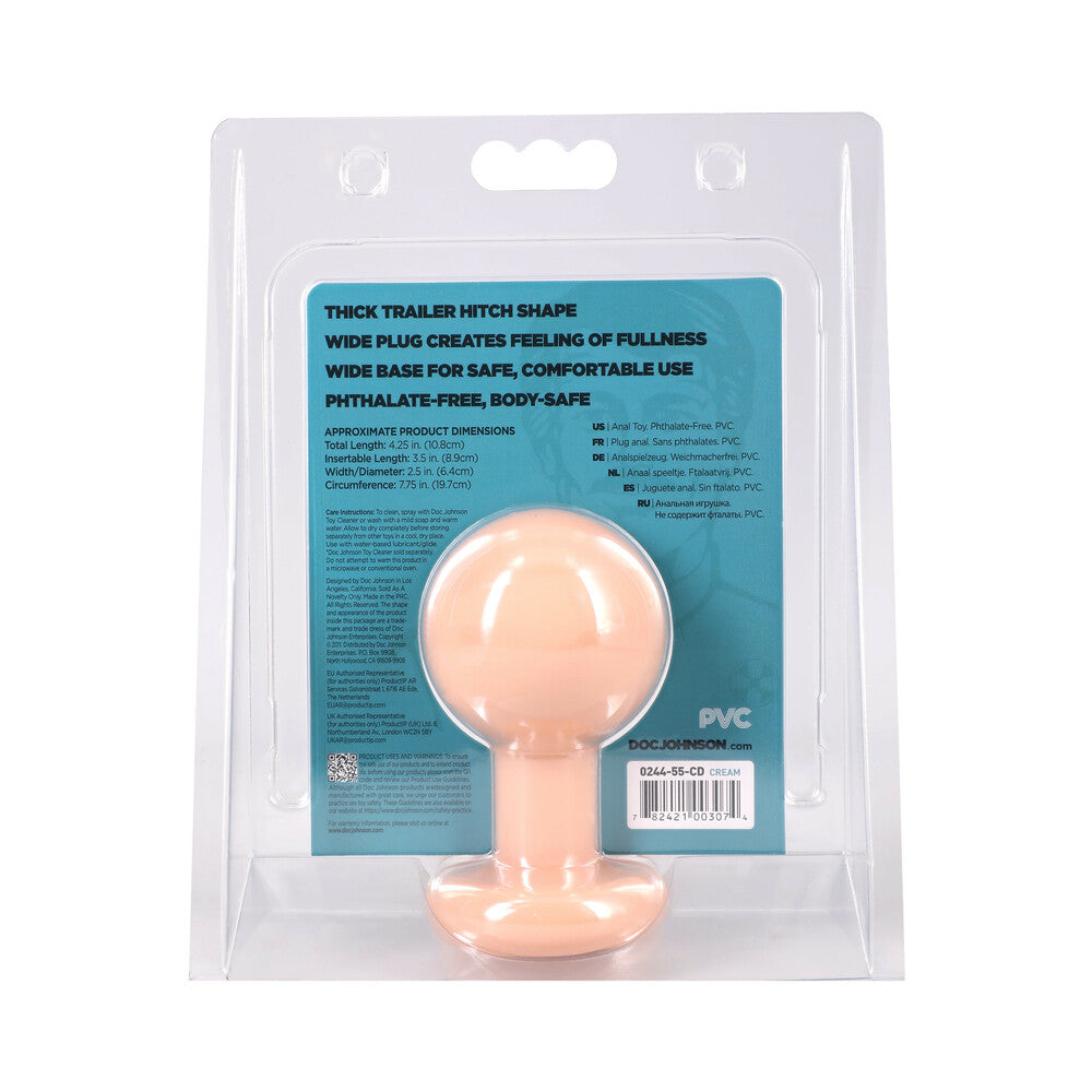 The Classic Round Butt Plug Cream Medium