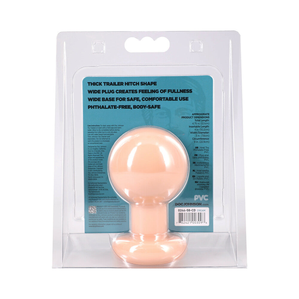 The Classic Round Butt Plug Cream Large