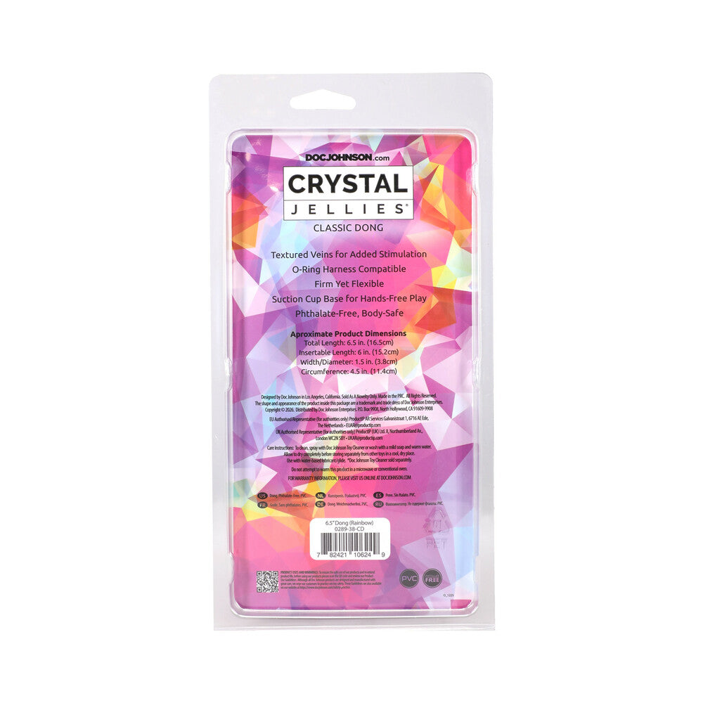 Crystal Jellies 6.5 in. Dong Rainbow