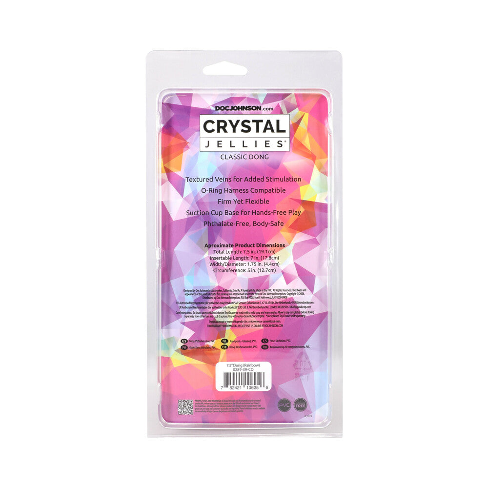 Crystal Jellies 7.5 in. Dong Rainbow