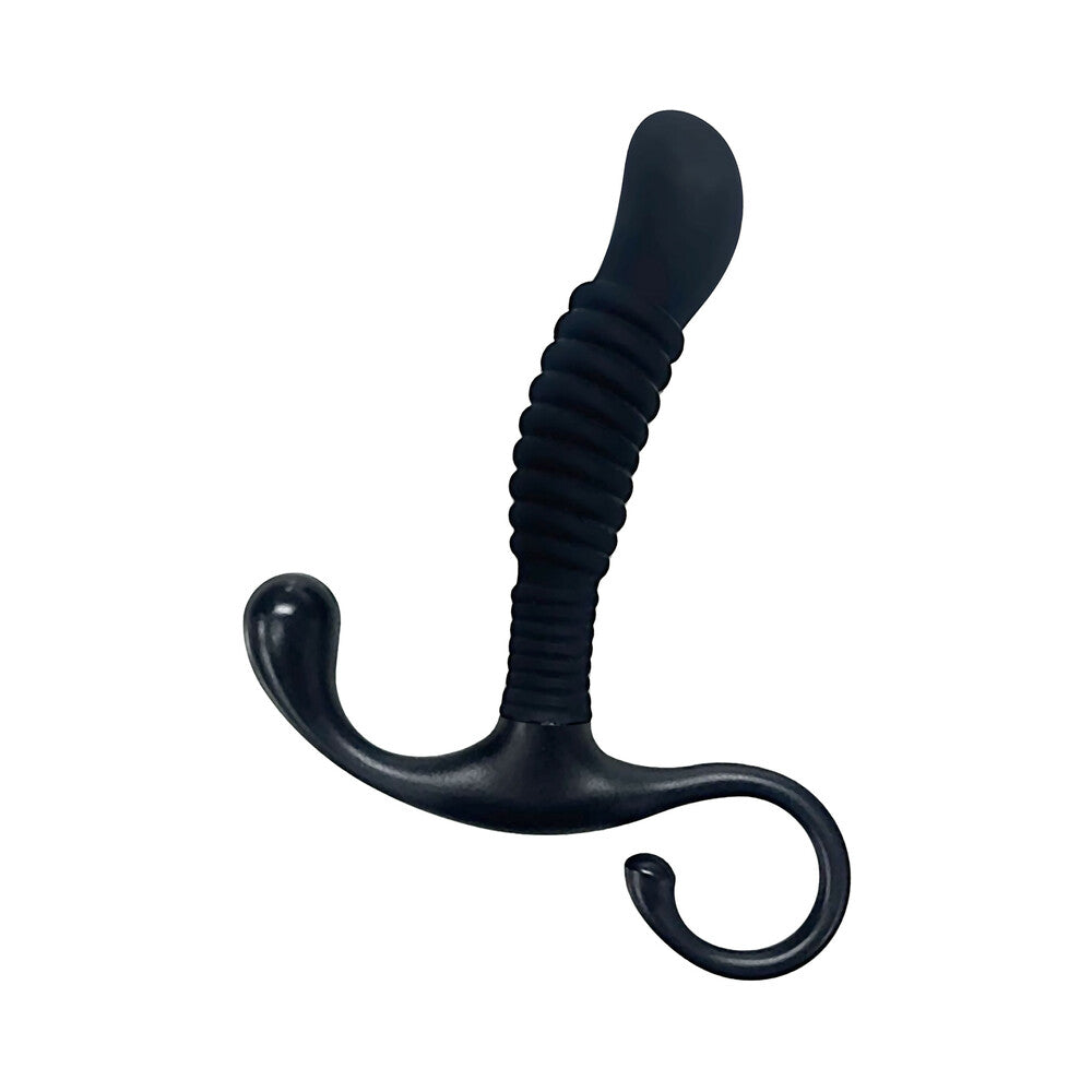OptiMALE Ribbed Silicone P-Massager Black