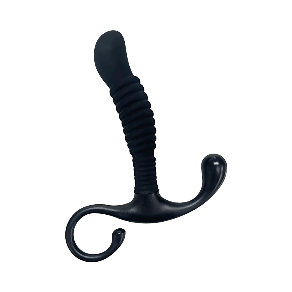 OptiMALE Ribbed Silicone P-Massager Black