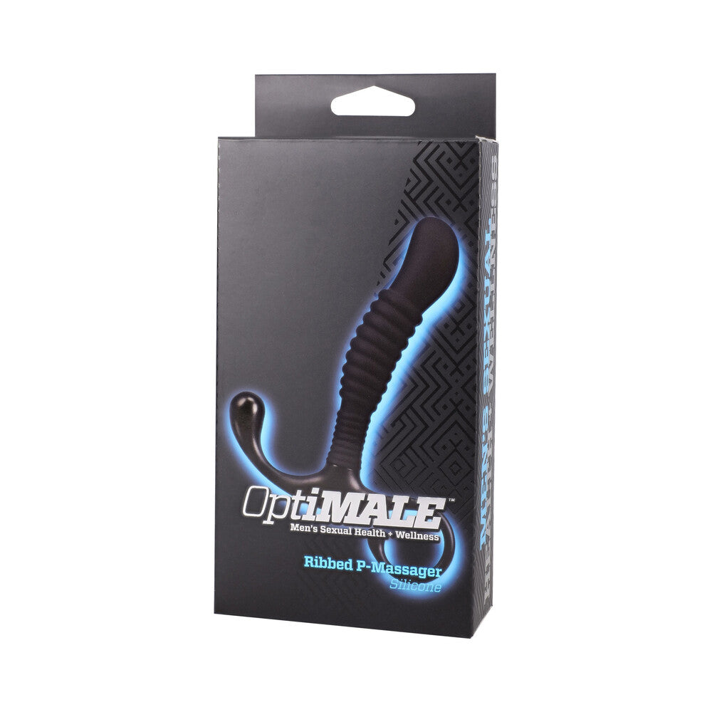 OptiMALE Ribbed Silicone P-Massager Black