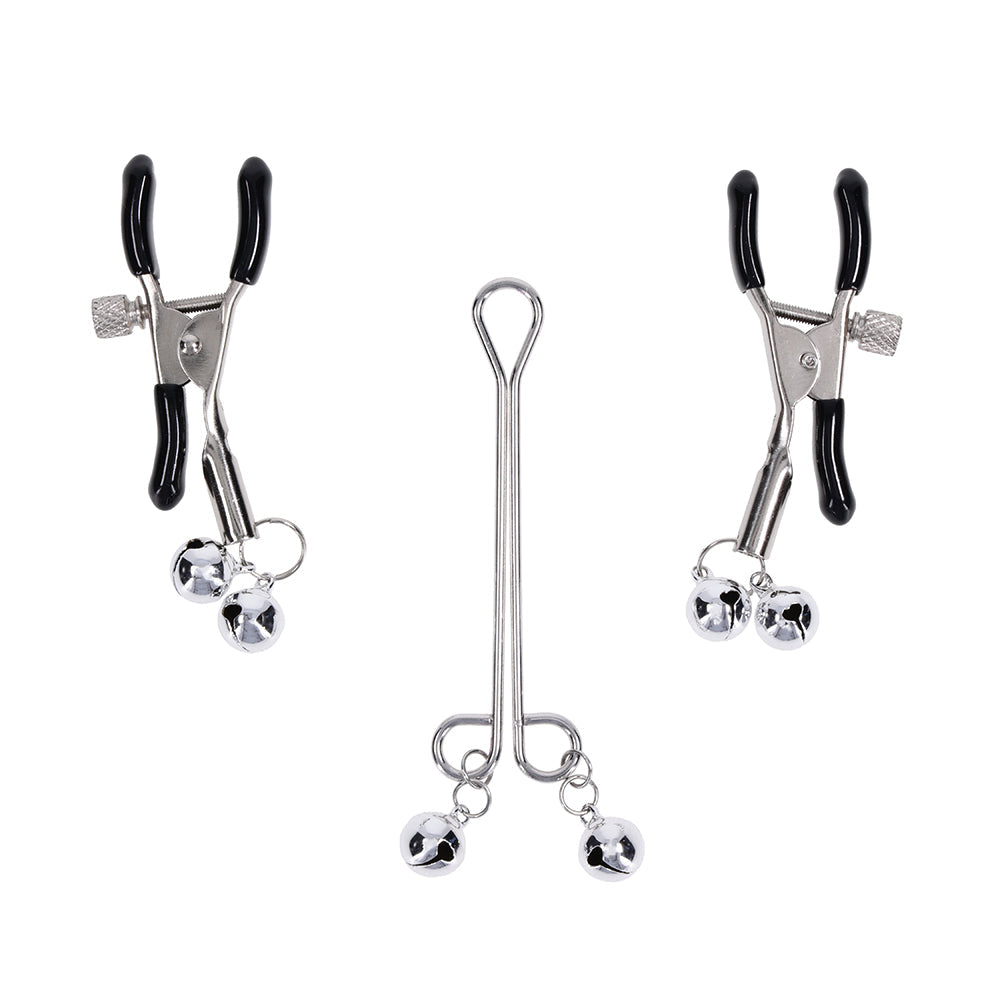 Sportsheets Sex & Mischief Shadow Bell Nipple and Clit Jewelry