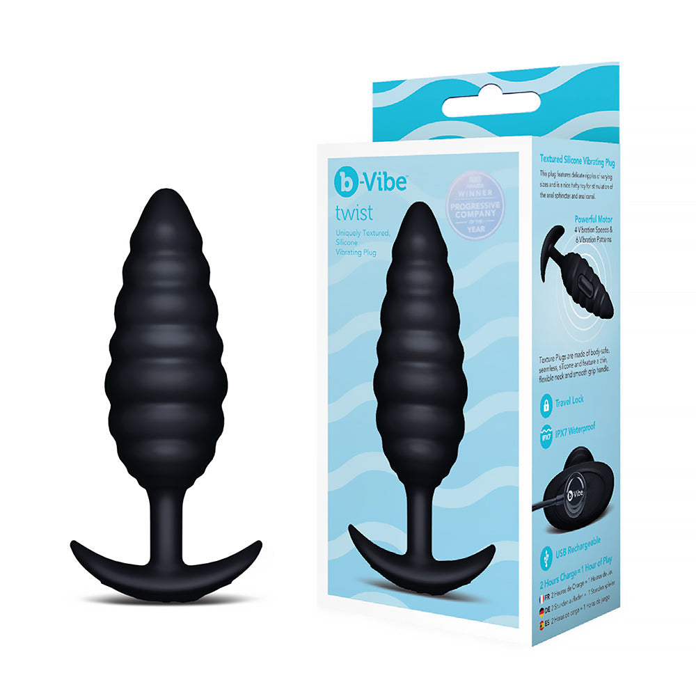 b-Vibe Twist Texture Plug Black