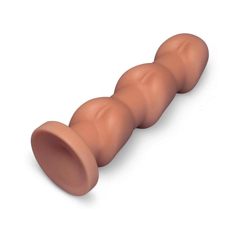 b-Vibe Headz 10.5 in. Multi-Bulb Dildo with Flared Base