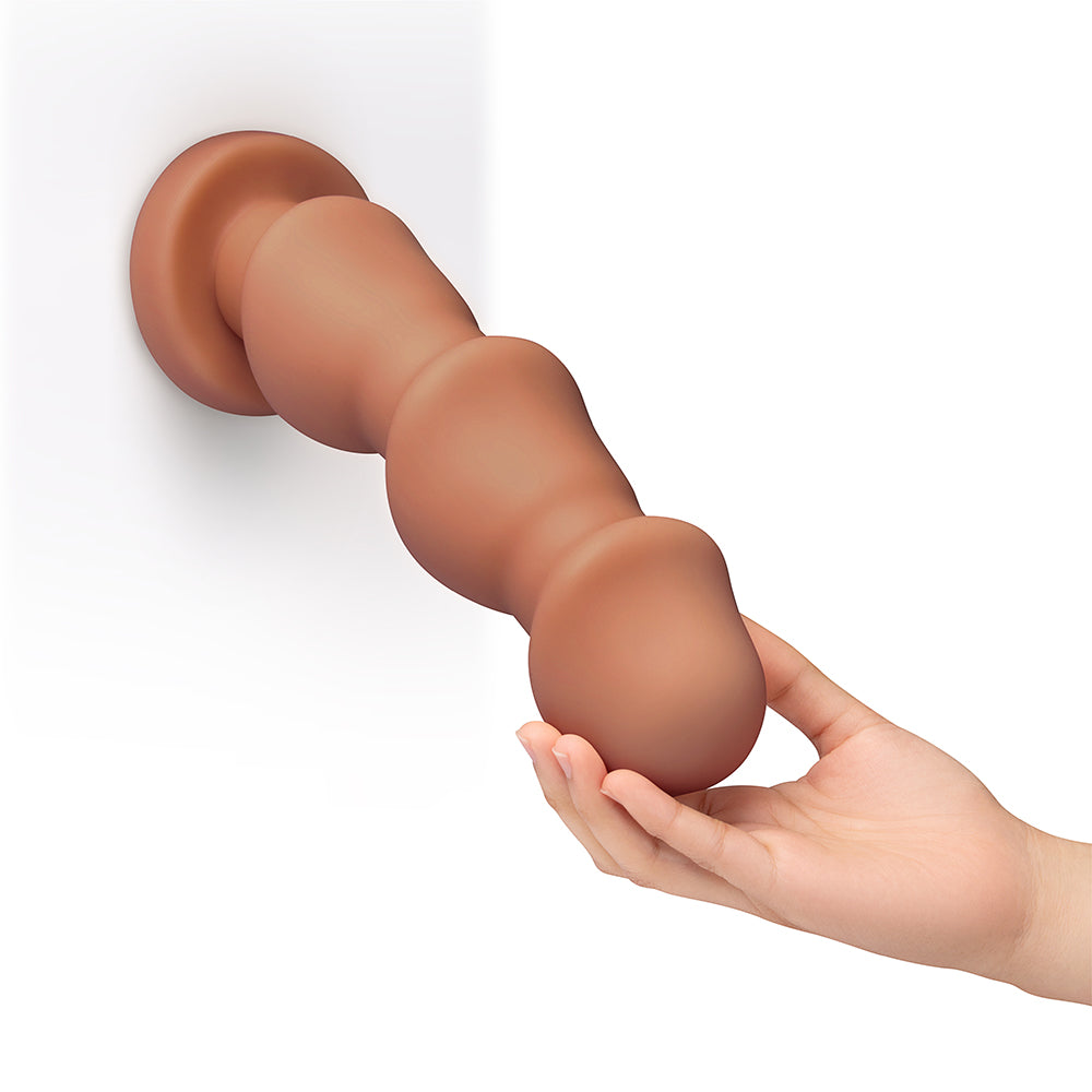 b-Vibe Headz 10.5 in. Multi-Bulb Dildo with Flared Base