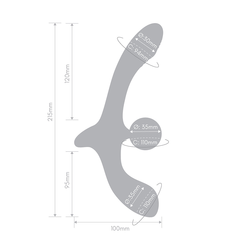 Together Toy Double Tap Double-Ended Vibrating Strapless Strap-On