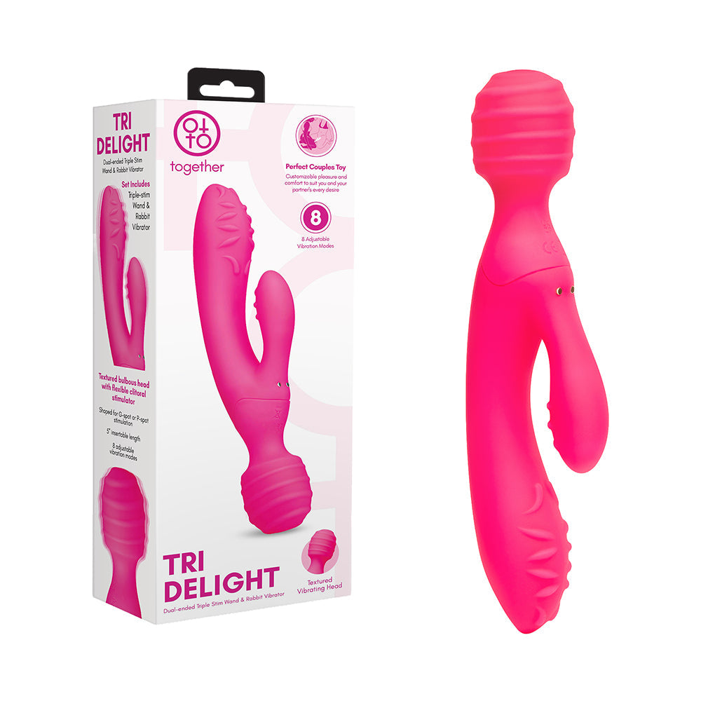 Together Toy Tri Delight Dual-Ended Triple Stim Wand & Rabbit Vibrator