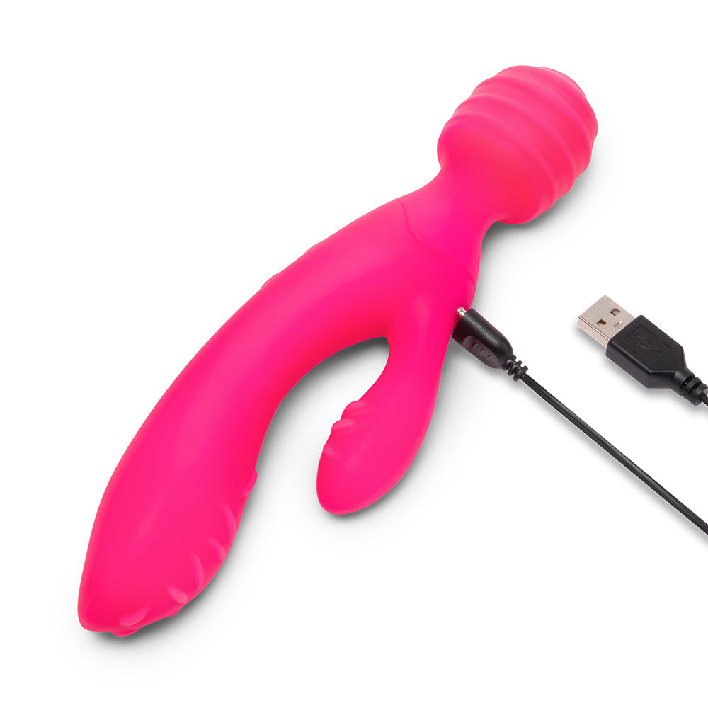 Together Toy Tri Delight Dual-Ended Triple Stim Wand & Rabbit Vibrator