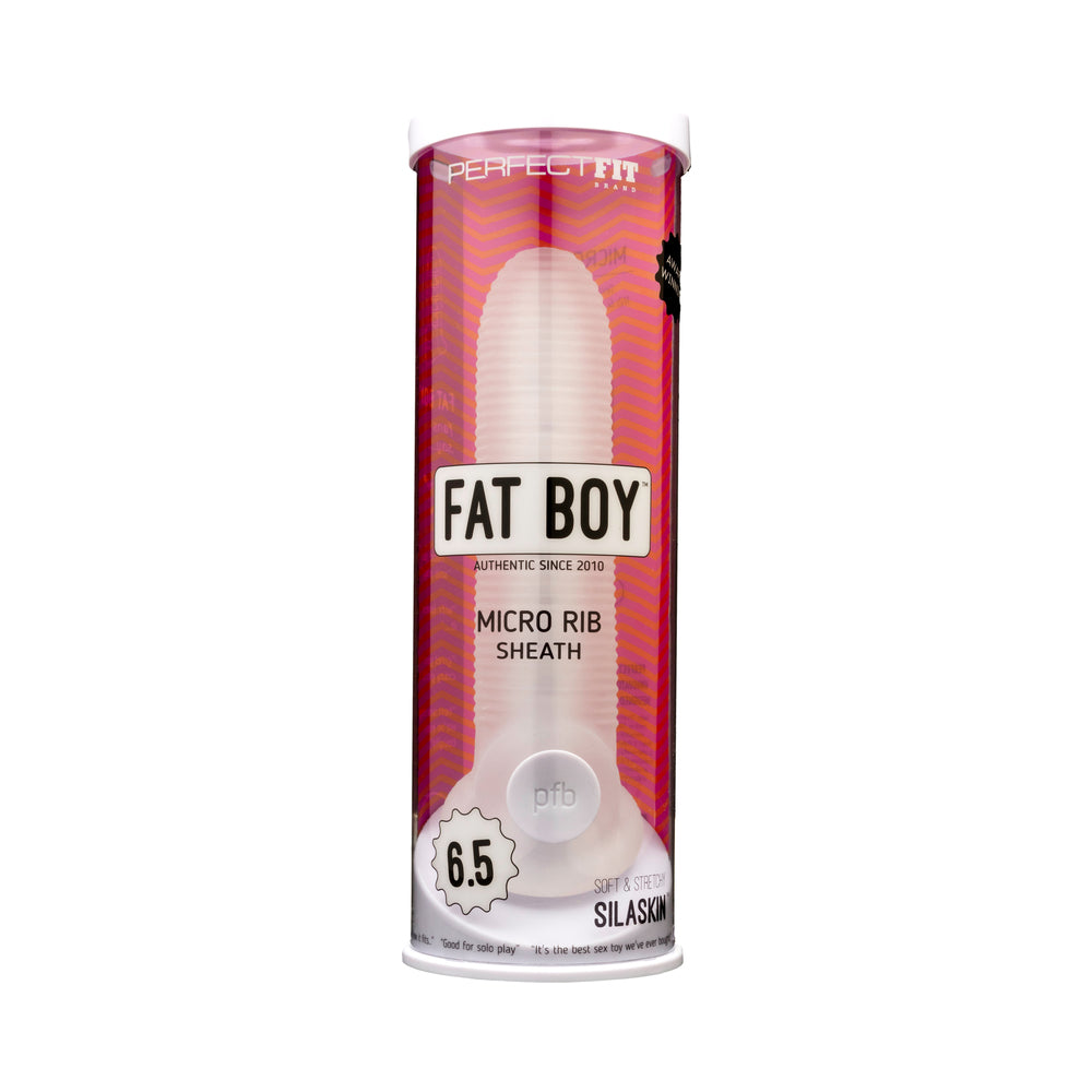 Perfect Fit Fat Boy Micro Ribbed Sheath 6.5 in. Clear