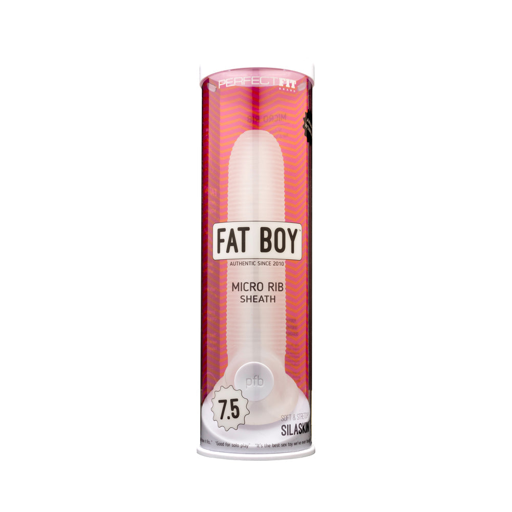 Perfect Fit Fat Boy Micro Ribbed Sheath 7.5 in. Clear