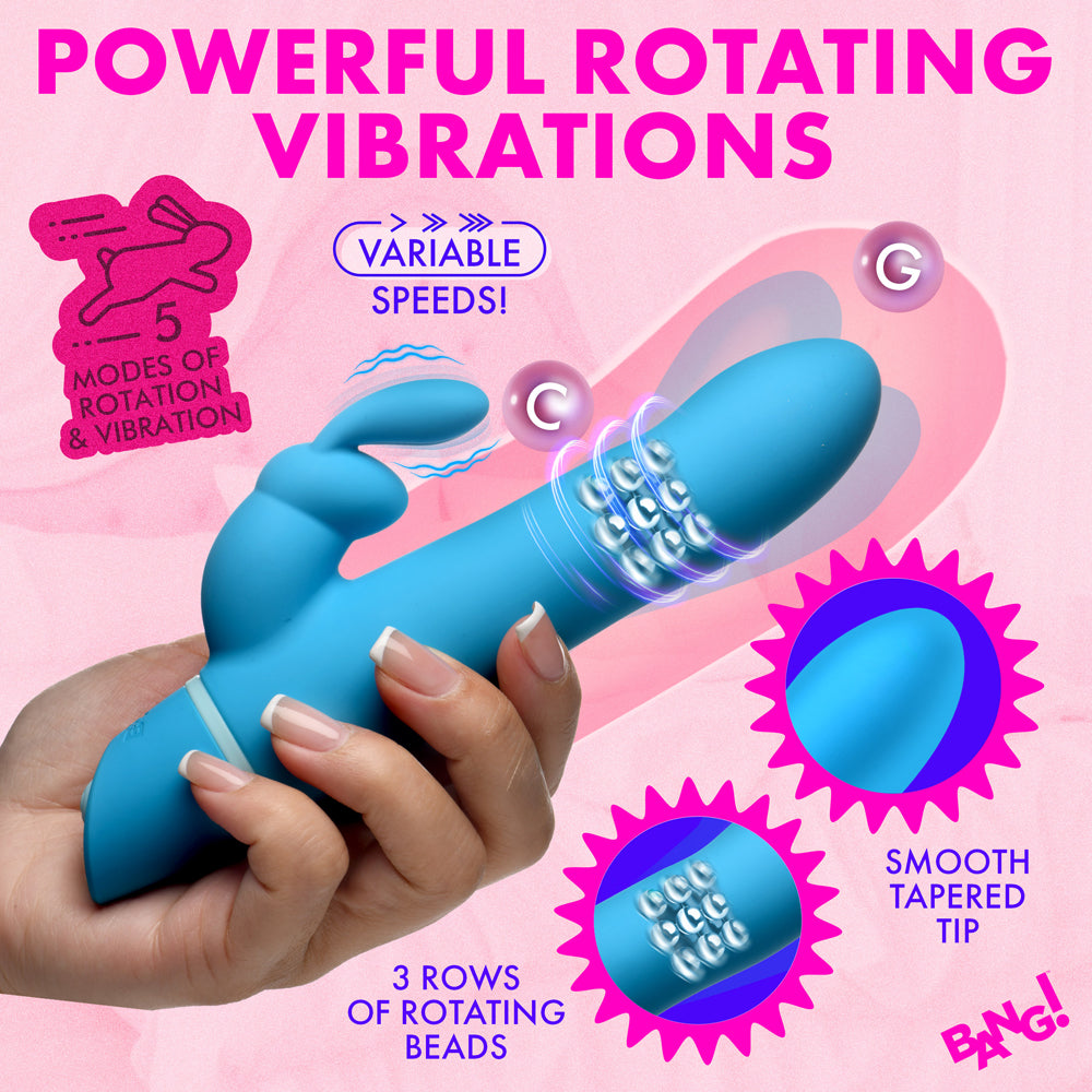 BANG! Silicone Rabbit Vibrator Blue