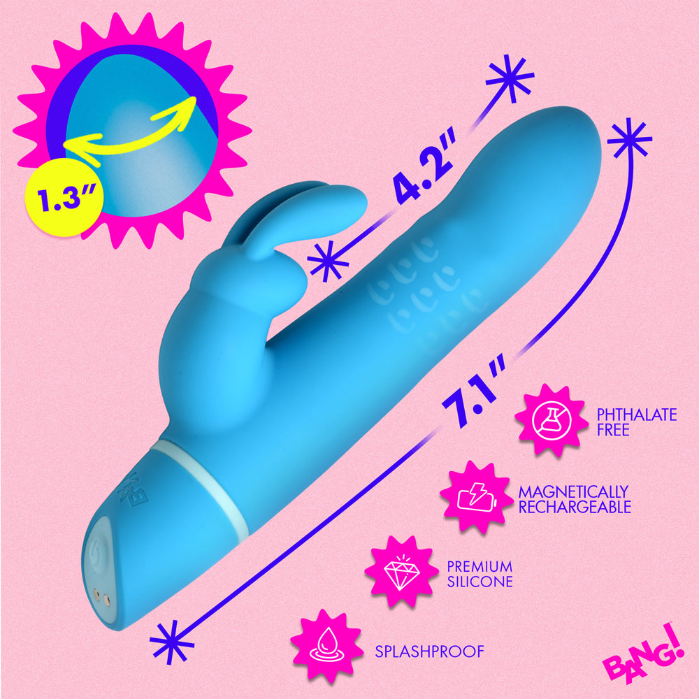 BANG! Silicone Rabbit Vibrator Blue