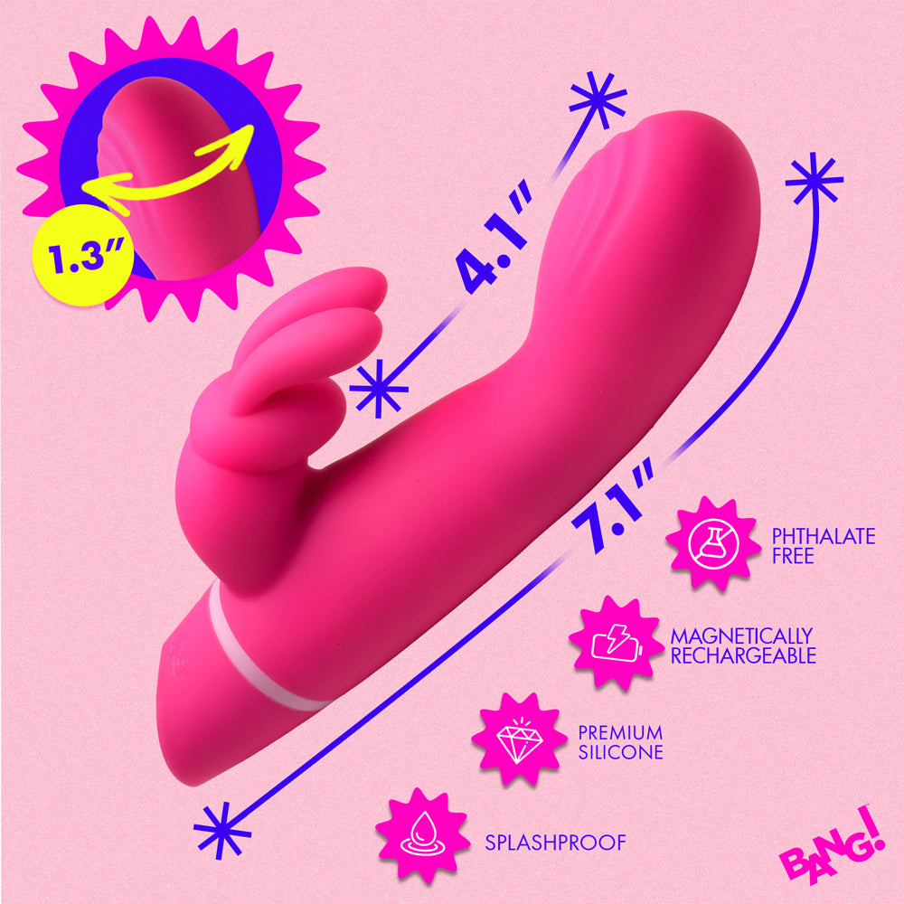 BANG! Silicone Rabbit Vibrator Pink