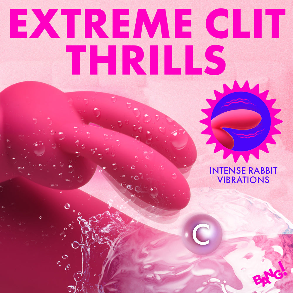 BANG! Silicone Rabbit Vibrator Pink