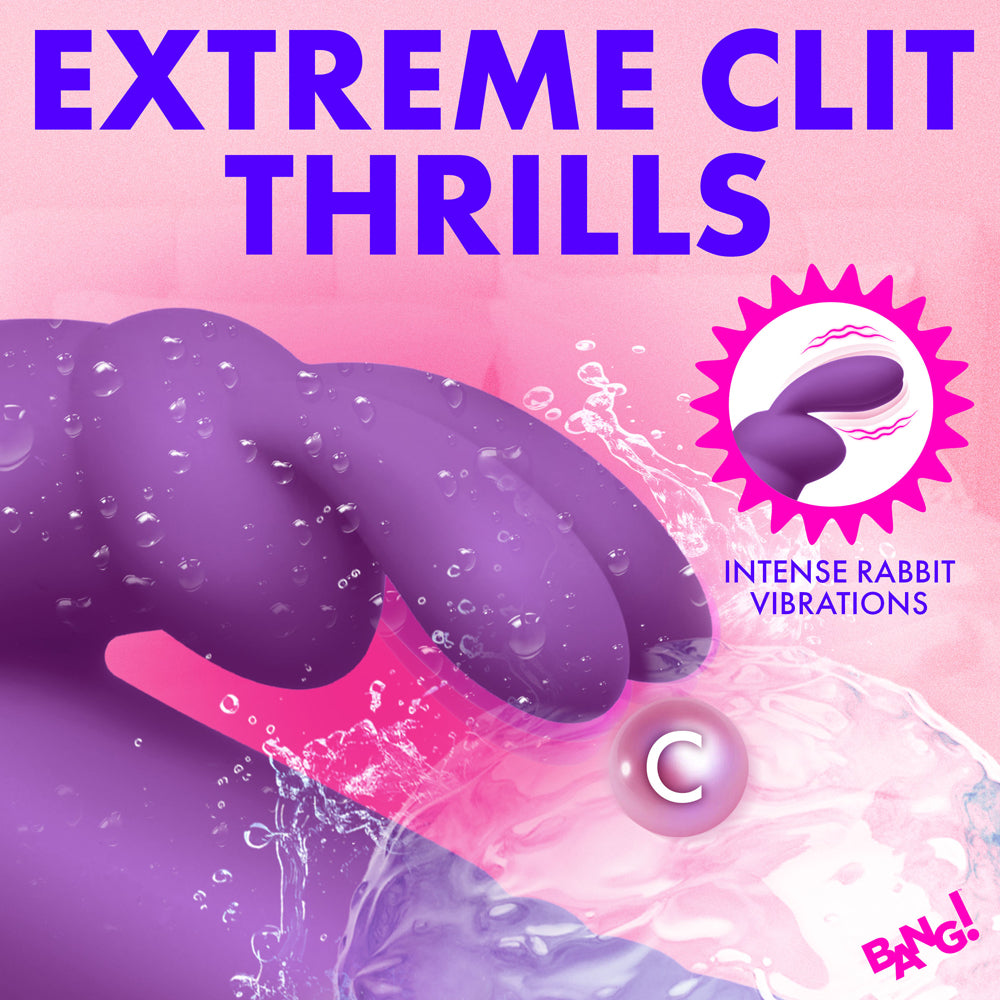 BANG! Silicone Rabbit Vibrator Purple