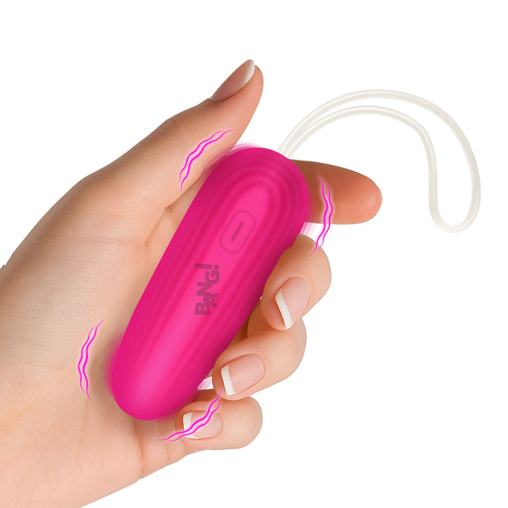 BANG! Silicone Vibrating Egg Pink