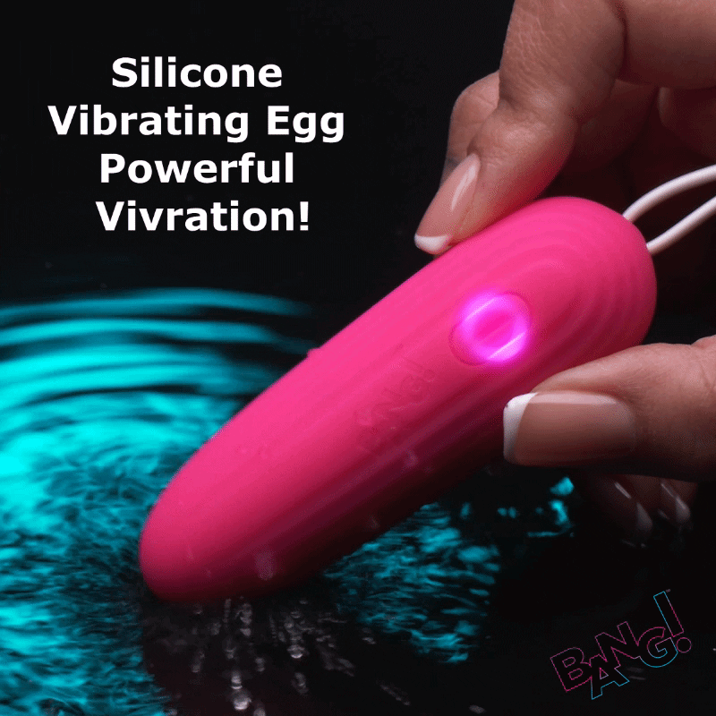 BANG! Silicone Vibrating Egg Pink