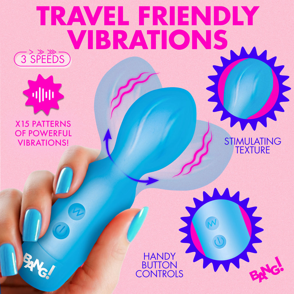 BANG! Vibrating Silicone Mini Wand Blue