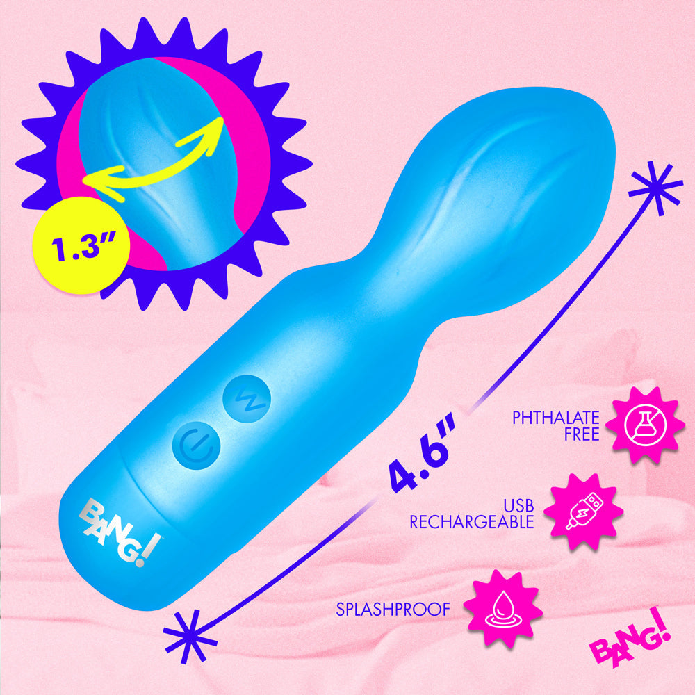 BANG! Vibrating Silicone Mini Wand Blue
