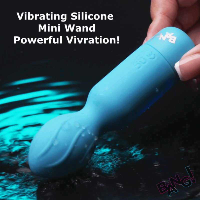 BANG! Vibrating Silicone Mini Wand Blue