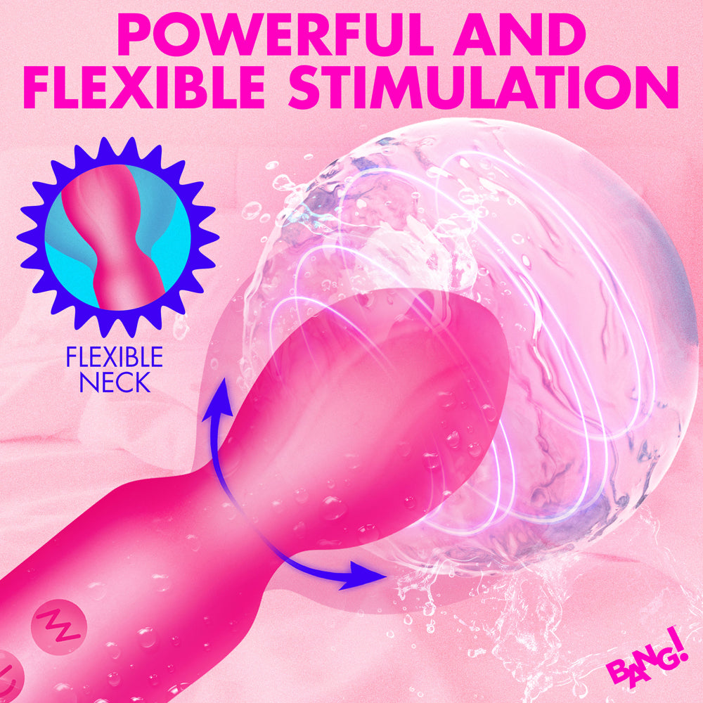 BANG! Vibrating Silicone Mini Wand Pink