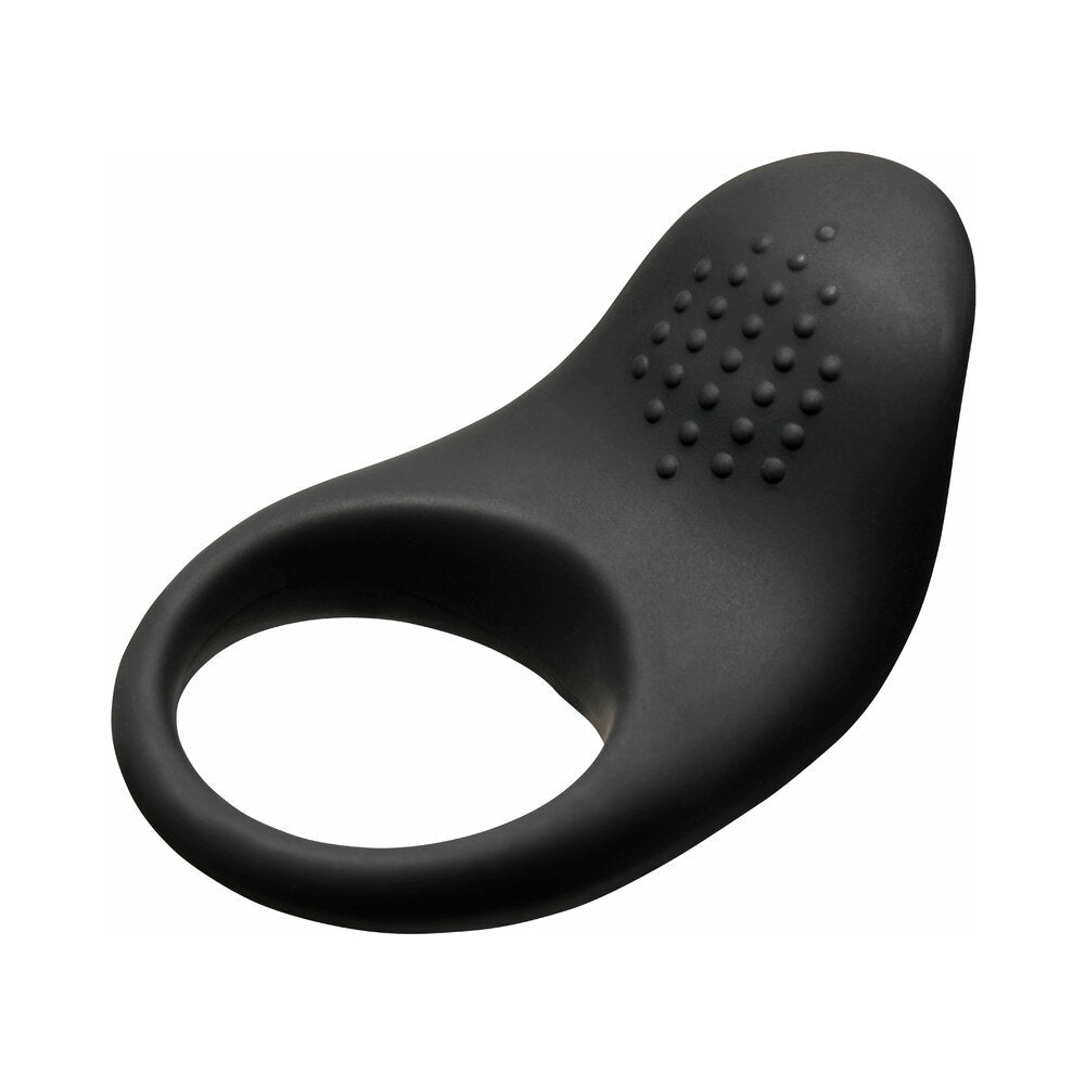 BANG! Vibrating Silicone Cock Ring Black