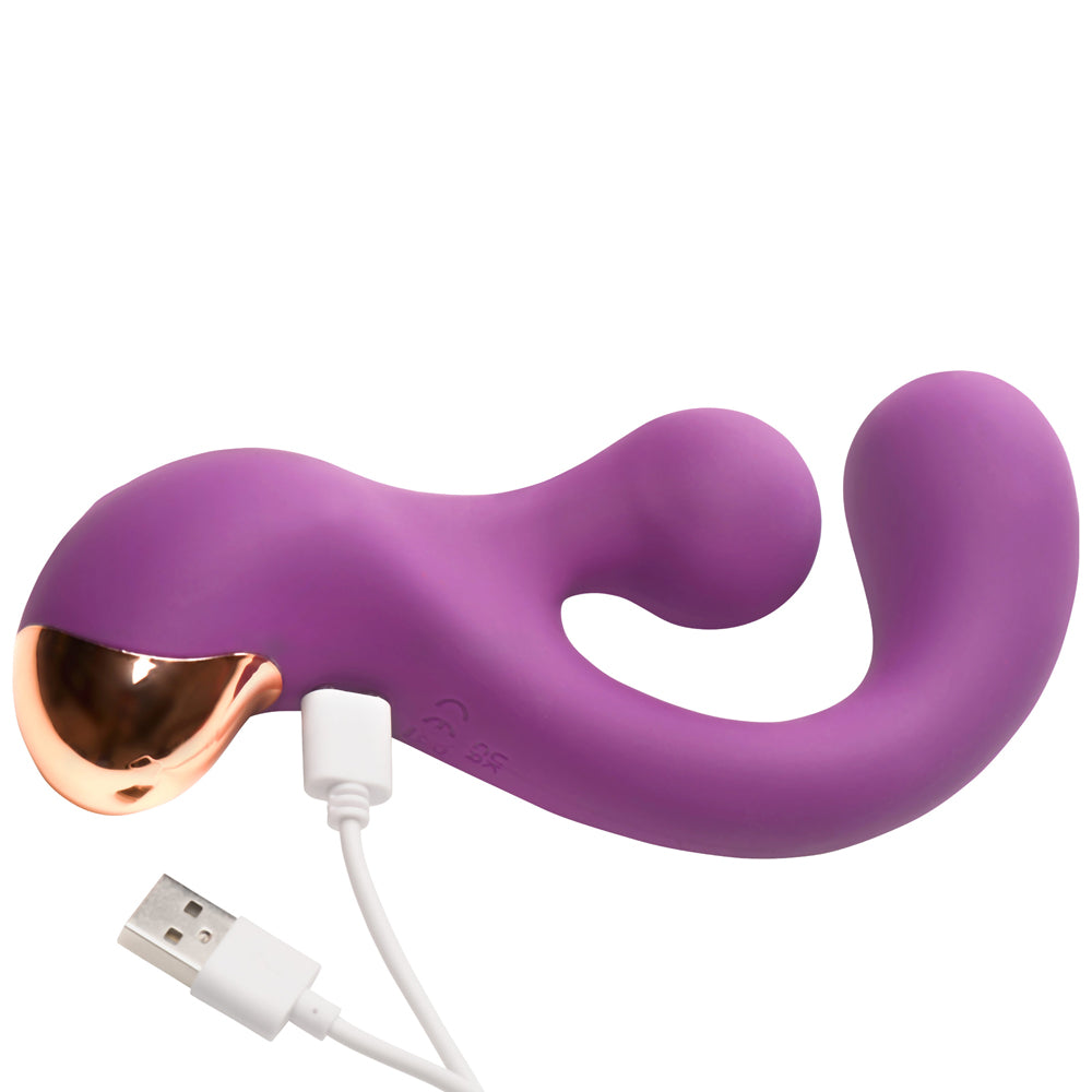 BANG! Gyro Rabbit Silicone Vibrator Purple