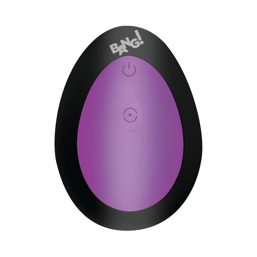 BANG! Thrusting & Vibrating Silicone Butt Plug Purple