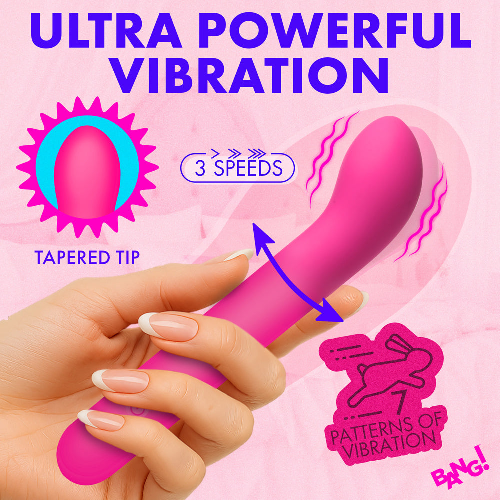BANG! G-Spot Flexible Silicone Vibrator Pink