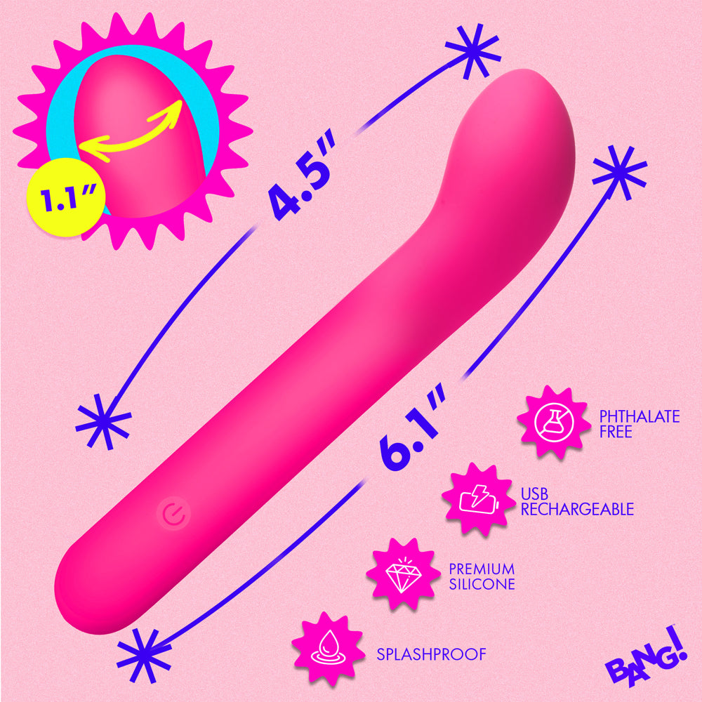 BANG! G-Spot Flexible Silicone Vibrator Pink