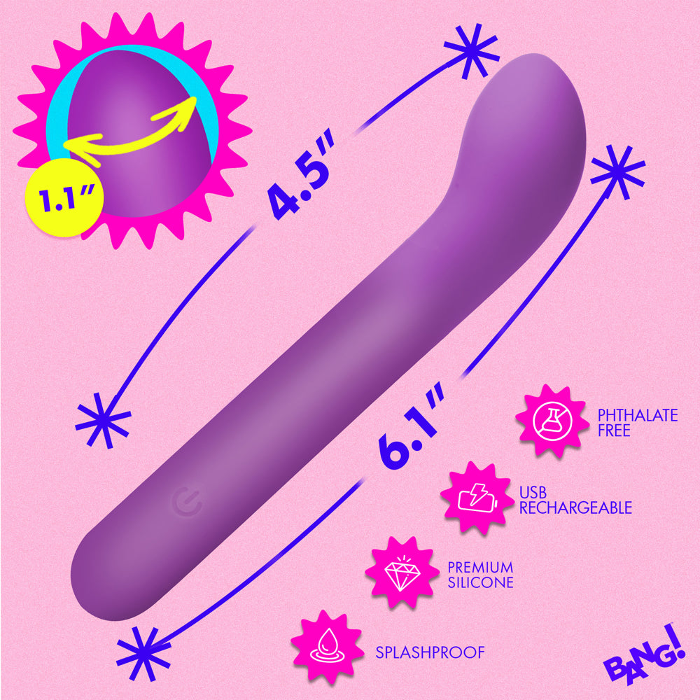 BANG! G-Spot Flexible Silicone Vibrator Purple