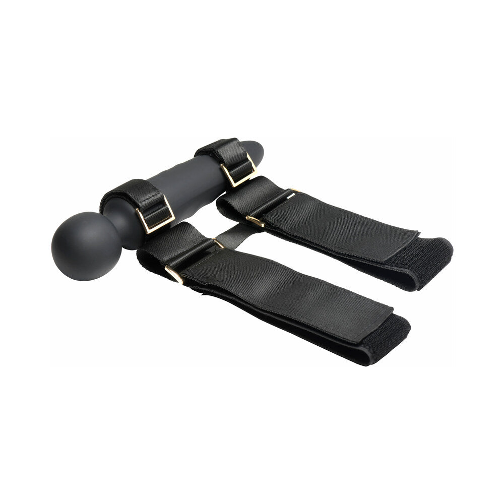 Master Series Thunderstick Thigh Strap Vibrating Wand with Harness