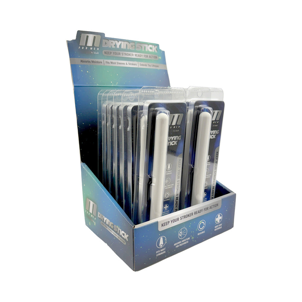 M for Men Drying Stick White 12pcs Counter Display