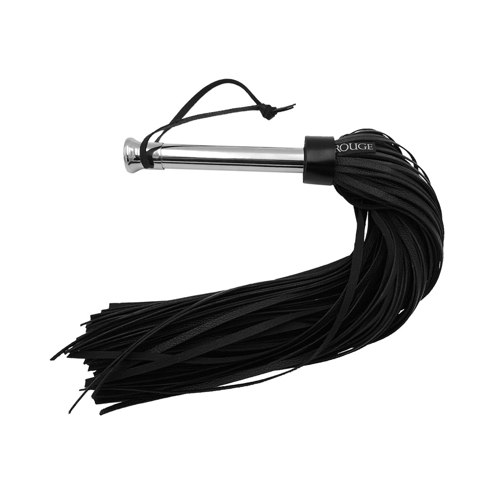 Rouge Leather Flogger with Steel Handle