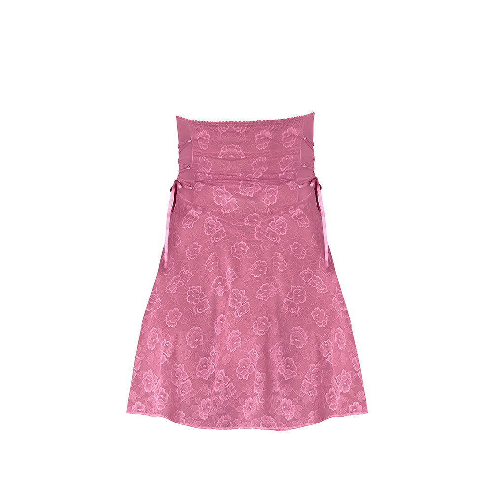 Magic Silk Wisteria Mist Halter Babydoll & G-Set Pink L/XL