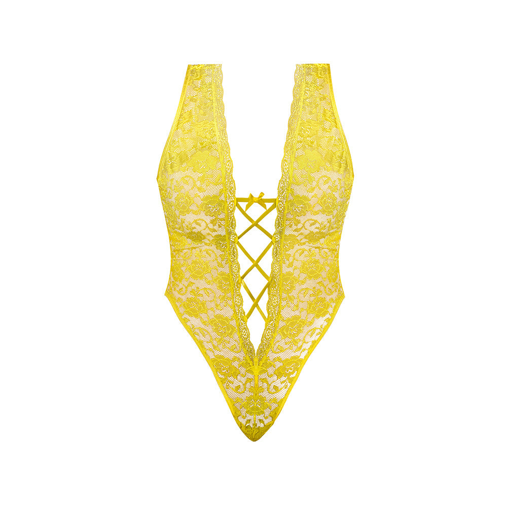 Magic Silk Daffodil Dreams Teddy with Snap Crotch Yellow S/M