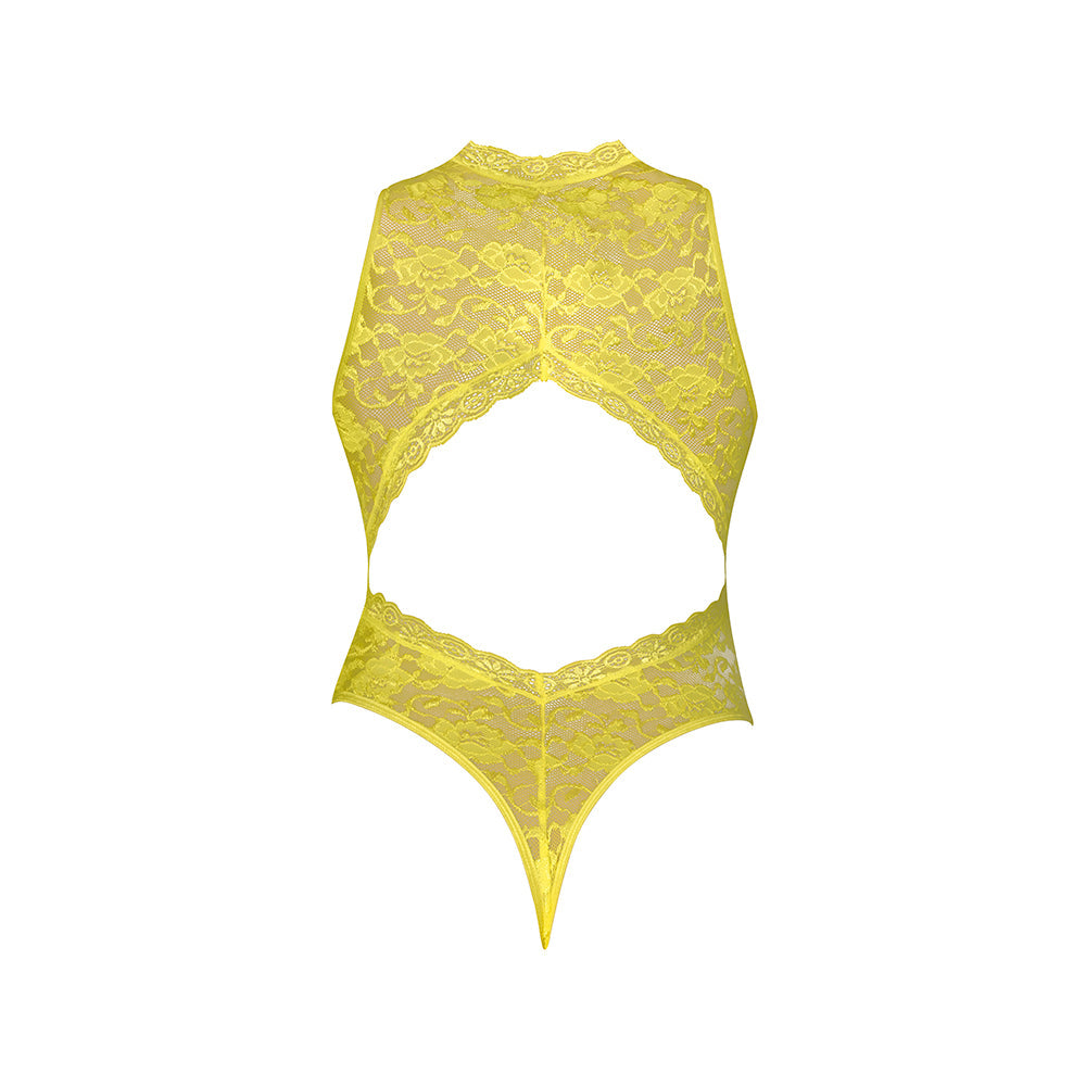 Magic Silk Daffodil Dreams Teddy with Snap Crotch Yellow Queen Size