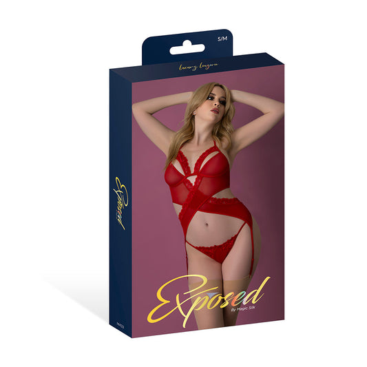 Magic Silk Rush Merry Widow & Panty Set Red L/XL