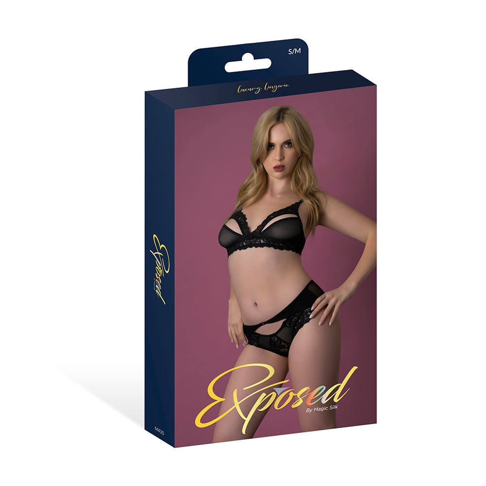 Magic Silk Rush Bra & Panty Set Black S/M