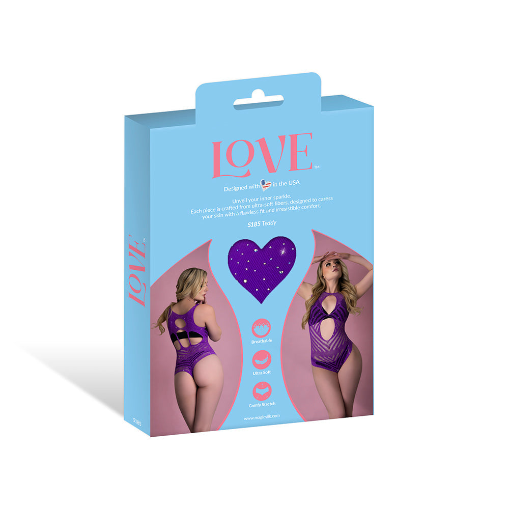 Magic Silk Seamless Teddy Violet O/S